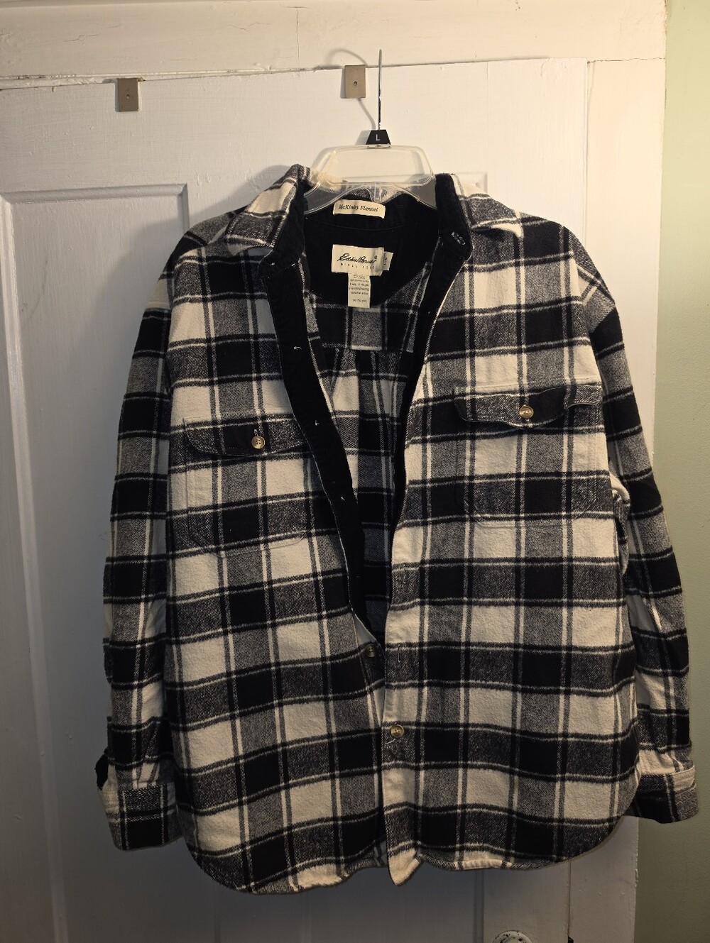 Vintage 1990s 100% Cotton Eddie Bauer McKinley flannel Shirt jacket Size Large